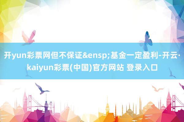 开yun彩票网但不保证 基金一定盈利-开云·kaiyun彩票(中国)官方网站 登录入口